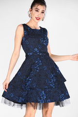 Women's Tulle Detail Saxe Dress
