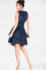 Women's Tulle Detail Saxe Dress