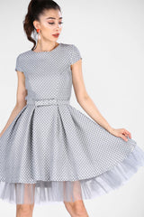 Women's Belted Grey Dress
