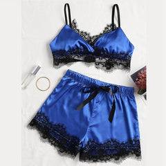2PCS Set Women Sexy Satin